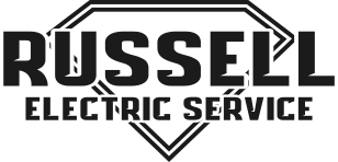 Russell Electric Service Logo - Black Letters & Icons